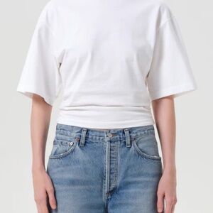 AGOLDE Shari Tee – White (Size: S)